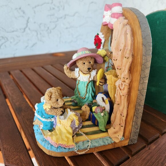 Charming Very Detailed Teddy Bear Porcelain Bookends Nursery or Girls Room Decor - Picture 3 of 16